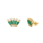 Load image into Gallery viewer, Emerald Burst Earrings
