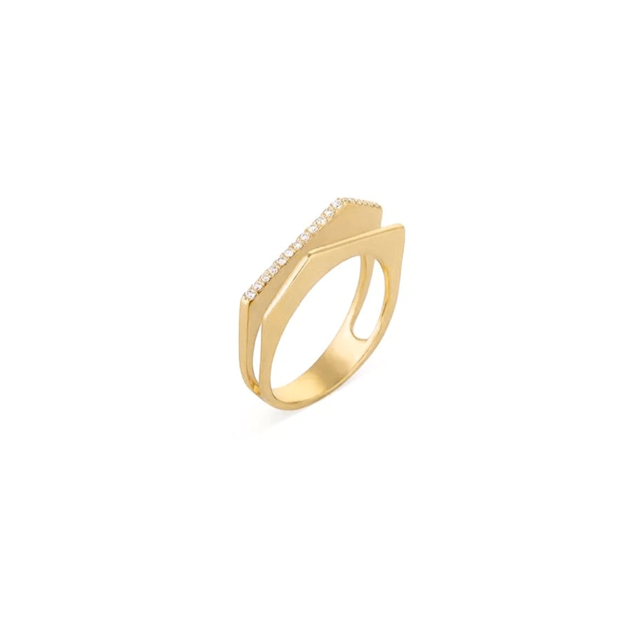 Rooftop Ring with Diamonds