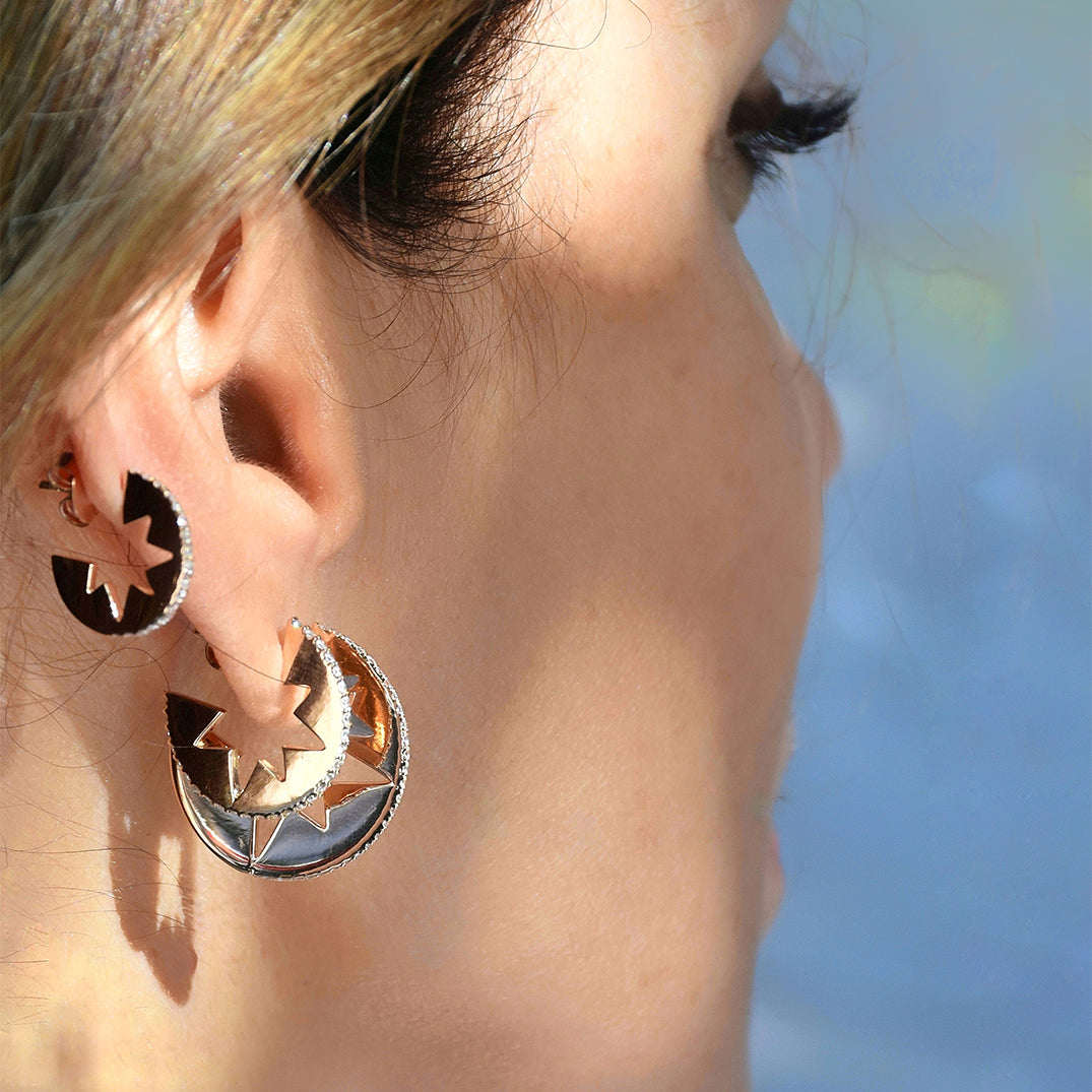 Starey Diamond Hoops (Small Model)