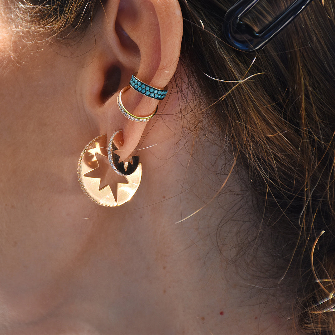 Starey Diamond Hoops (Small Model)