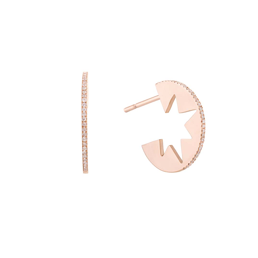 Starey Diamond Hoops (Medium Model)