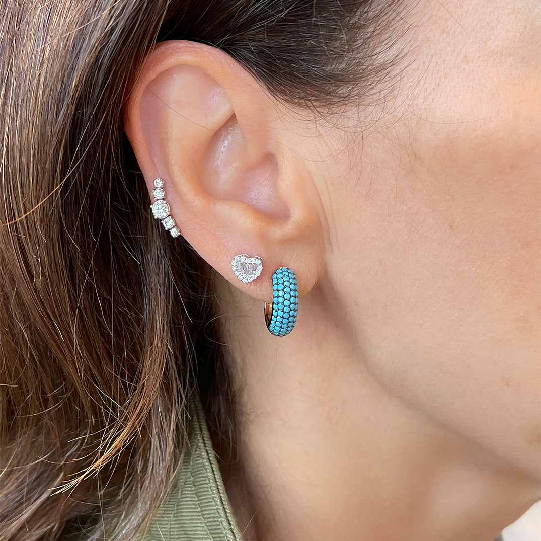 Turquoise Chunky Hoops