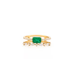 Load image into Gallery viewer, Emerald &amp; Multi Shaped Diamond Band
