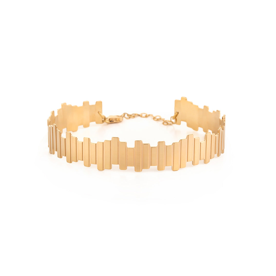 Wide Jagged Bracelet
