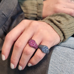 Load image into Gallery viewer, Full Pink Sapphire Pavé Pinky Ring
